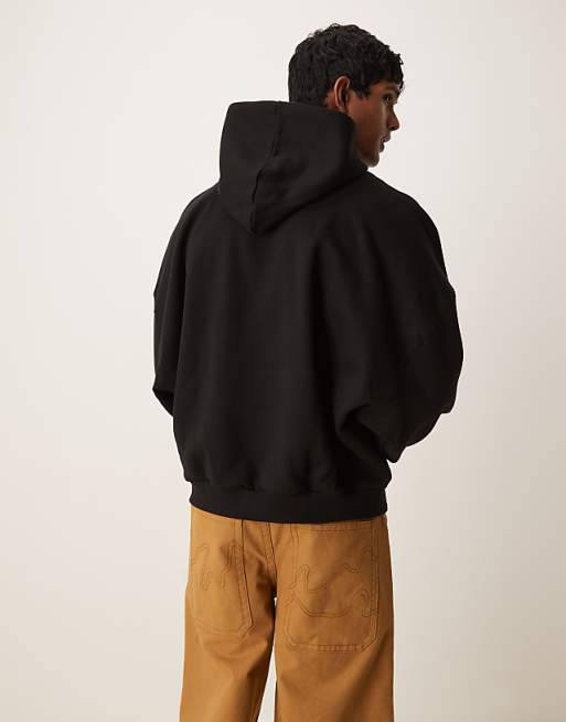 DESIGN Premium Heavyweight Extreme Oversized Hoodie In 400gsm In Black