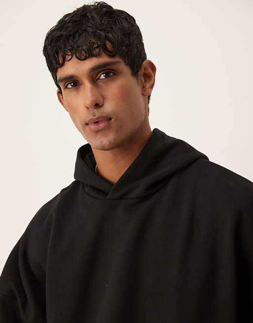 DESIGN Premium Heavyweight Extreme Oversized Hoodie In 400gsm In Black