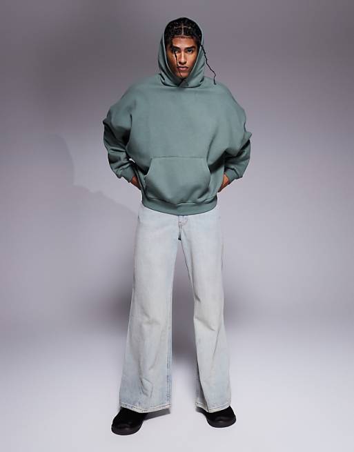 DESIGN Premium Heavyweight Extreme Oversized Hoodie In 400gsm In Green