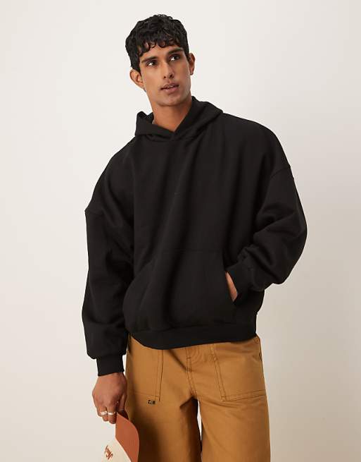 DESIGN premium heavyweight extreme oversized hoodie in 400gsm in black