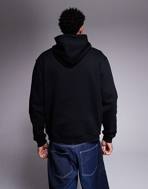 DESIGN Premium Heavyweight Hoodie In 400gsm In Black - BLACK