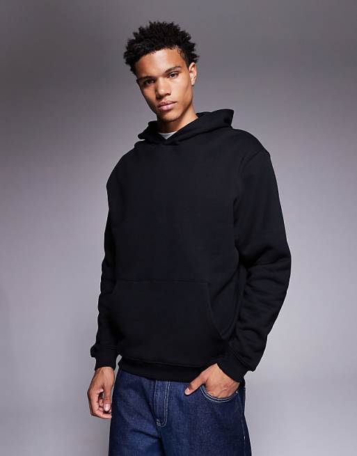 DESIGN premium heavyweight hoodie in 400gsm in black - BLACK