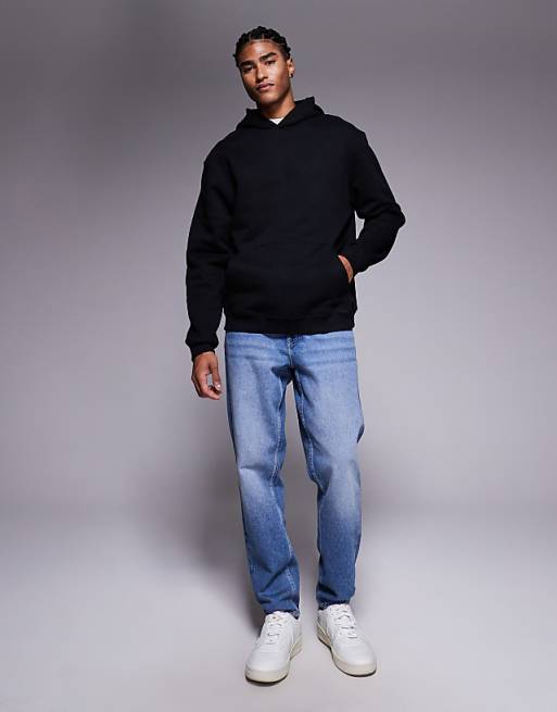 DESIGN Premium Heavyweight Oversized Hoodie 400gsms In Black