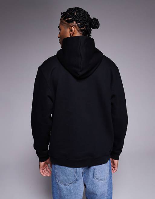 DESIGN Premium Heavyweight Oversized Hoodie 400gsms In Black