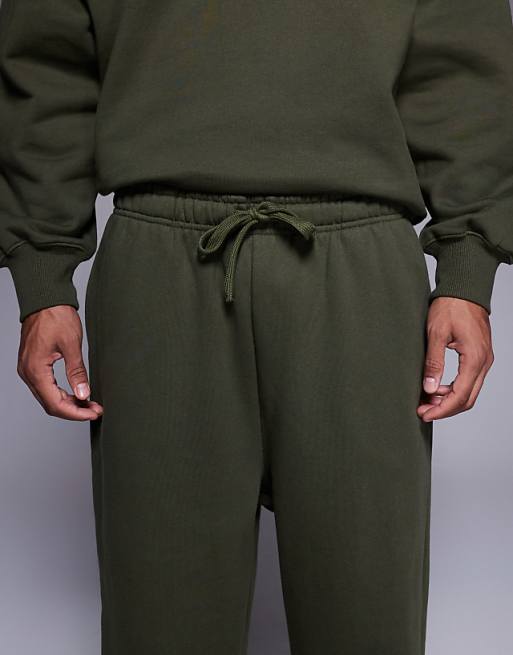 DESIGN Premium Heavyweight Oversized Jogger In 400 Gsm Khaki
