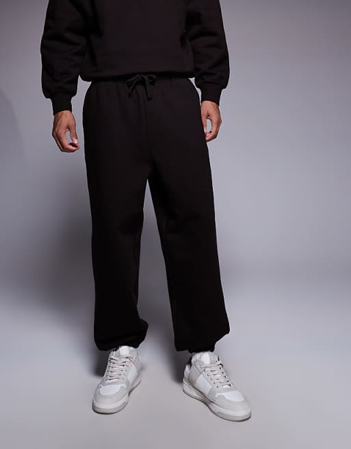DESIGN Premium Heavyweight Oversized Jogger In 400gsm Brown