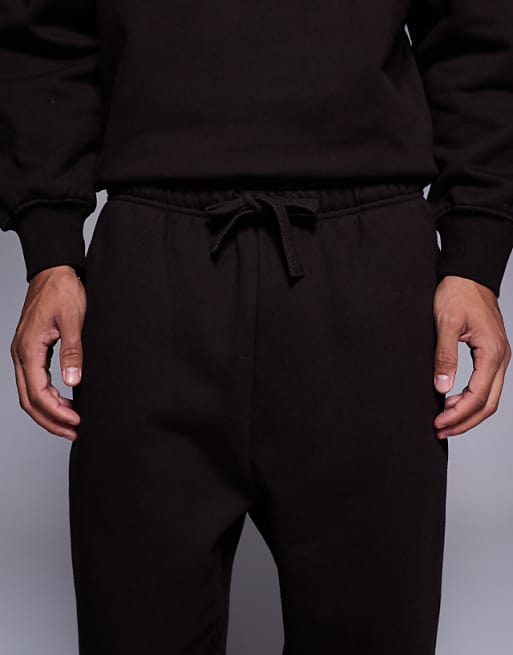 DESIGN Premium Heavyweight Oversized Jogger In 400gsm Brown