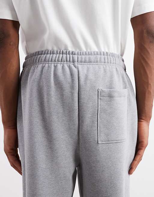 DESIGN Premium Heavyweight Oversized Joggers In 400gsm In Grey Marl