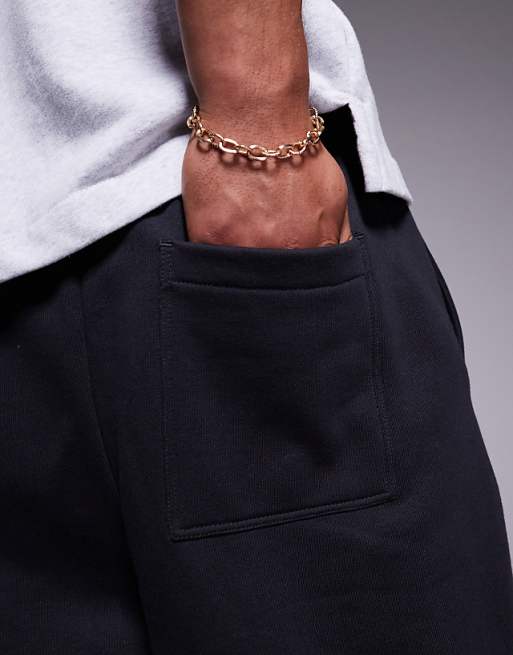 DESIGN Premium Heavyweight Oversized Joggers In 400gsm In Charcoal
