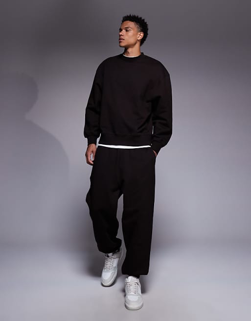 DESIGN Premium Heavyweight Oversized Sweatshirt In 400 Gsm Brown