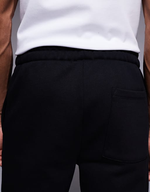 DESIGN Premium Heavyweight Slim Fit Joggers In 400gsm In Black