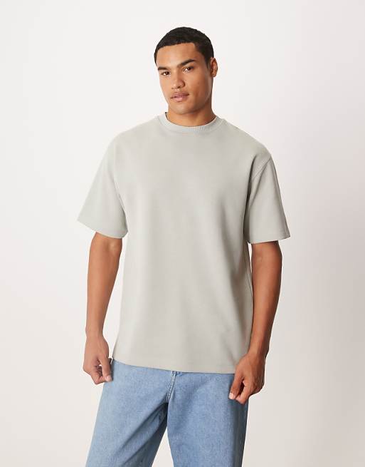 DESIGN premium interlock relaxed t-shirt in light green