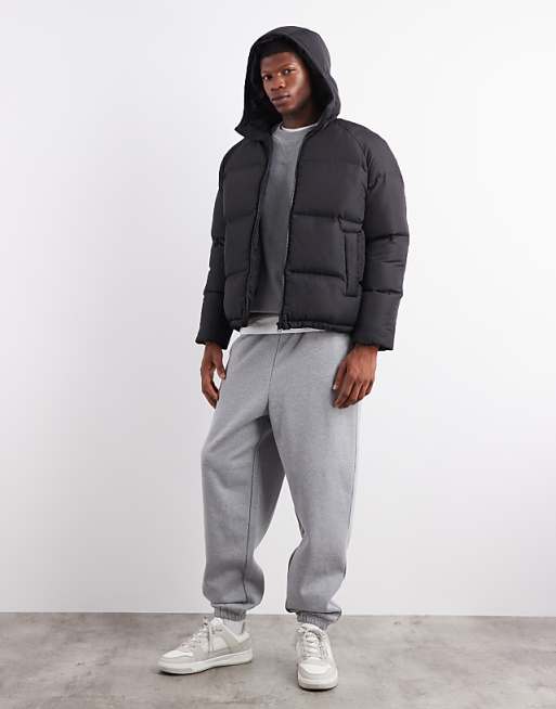 DESIGN Puffer Jacket In Black