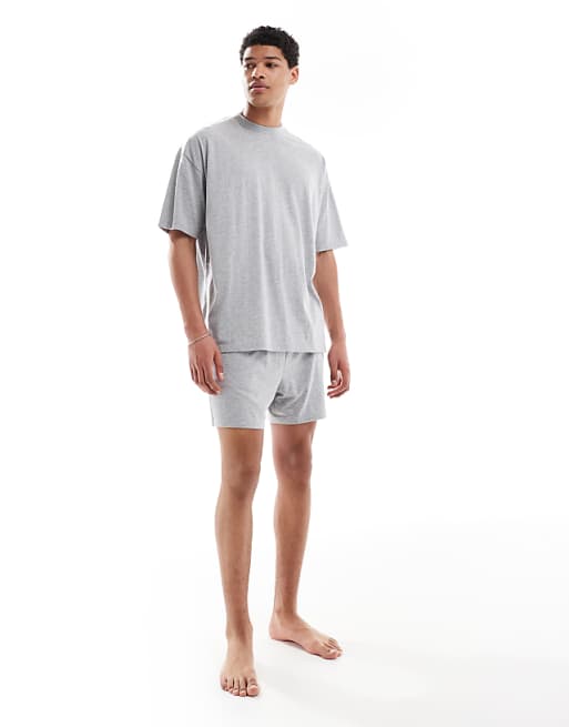 DESIGN pyjama set in grey marl