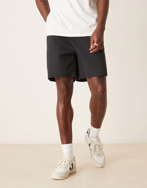 DESIGN Regular Length Pull On Bermuda Short In Black