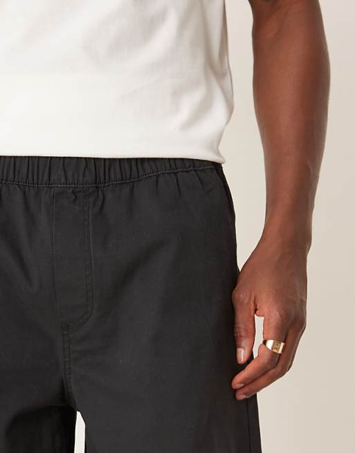DESIGN Regular Length Pull On Bermuda Short In Black
