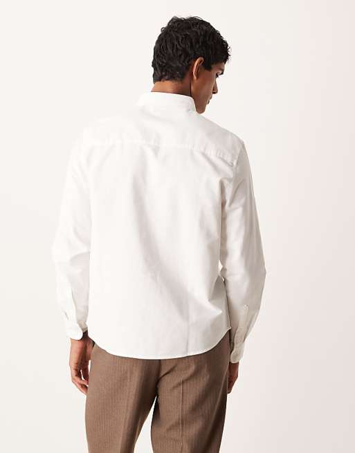 DESIGN Regular Oxford Shirt In White