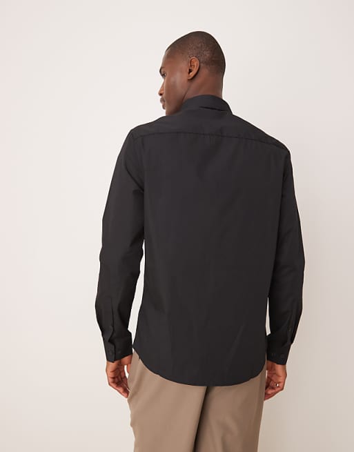 DESIGN Regular Shirt In Black
