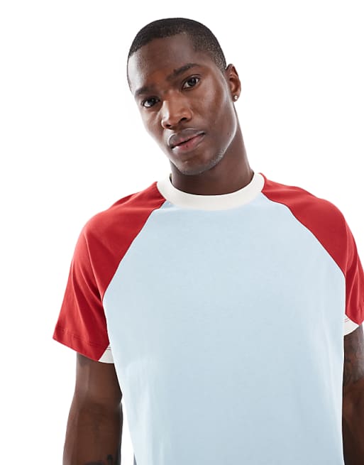 DESIGN Relaxed Contrast Raglan In Blue