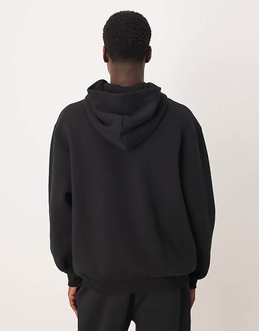 DESIGN Relaxed Fit Co-ord Hoodie With Print In Black