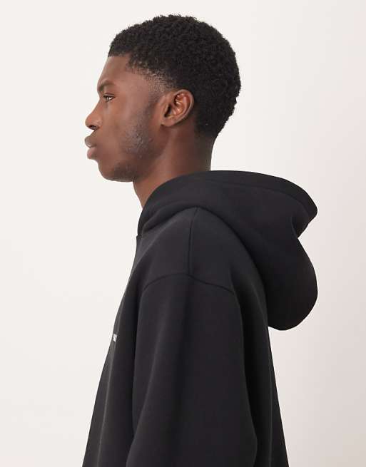 DESIGN Relaxed Fit Co-ord Hoodie With Print In Black