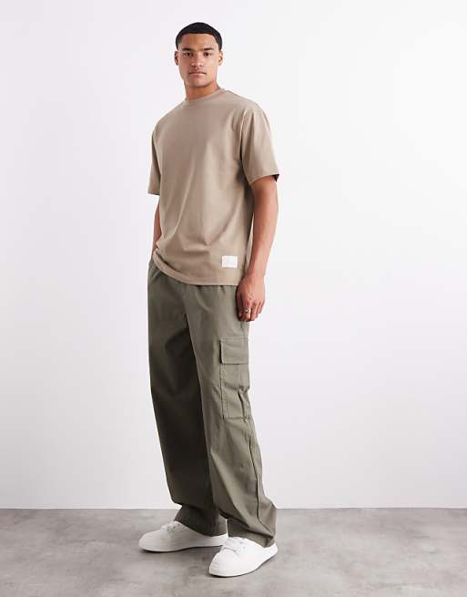 DESIGN Relaxed Fit T-shirt With Back Print Detail In Greige