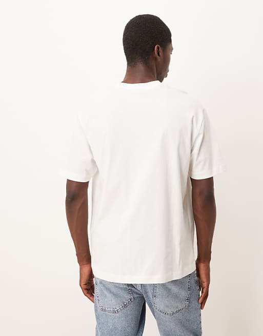 DESIGN Relaxed Fit T-shirt With Bubble Print Detail In Ecru
