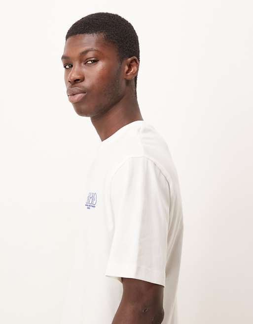 DESIGN Relaxed Fit T-shirt With Bubble Print Detail In Ecru