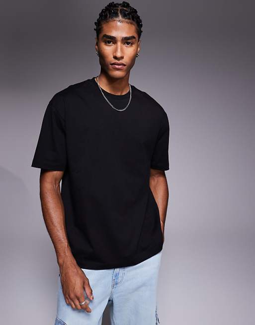 DESIGN Relaxed Fit T-shirt With Bubble Print Detail In Black
