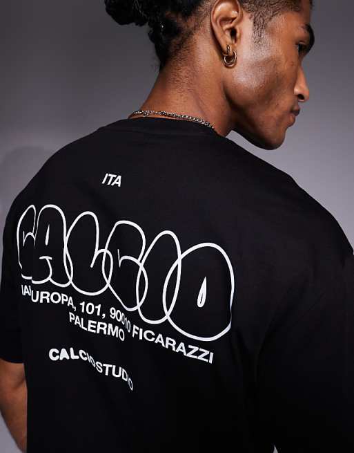 DESIGN Relaxed Fit T-shirt With Bubble Print Detail In Black