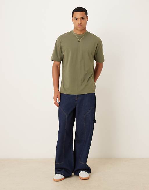 DESIGN Relaxed Fit T-shirt With Food Print In Green