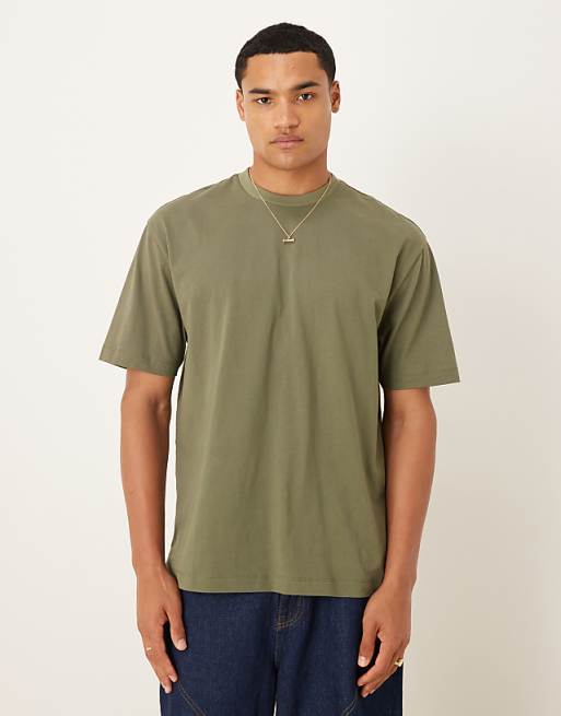 DESIGN Relaxed Fit T-shirt With Food Print In Green