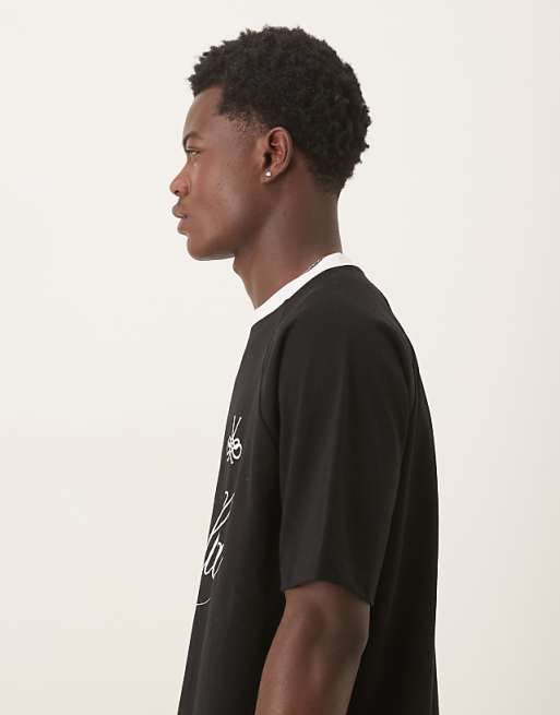 DESIGN Relaxed Fit T-shirt With Graphic In Black