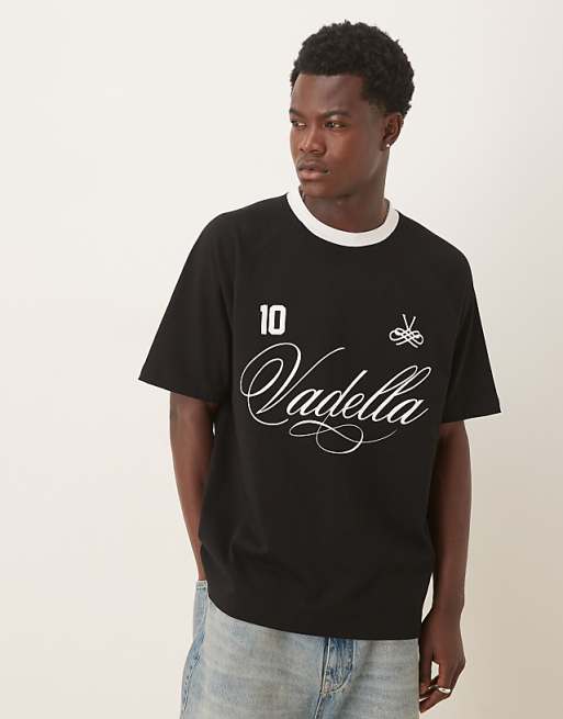 DESIGN relaxed fit t-shirt with graphic in black