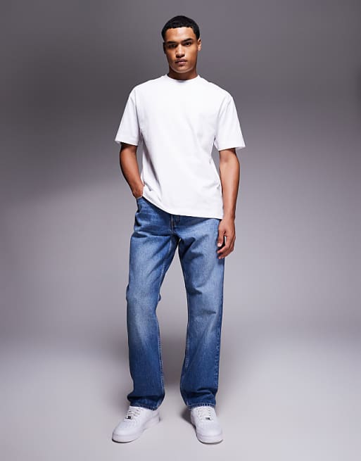 DESIGN Relaxed Fit T-shirt With Souvenir Print In White