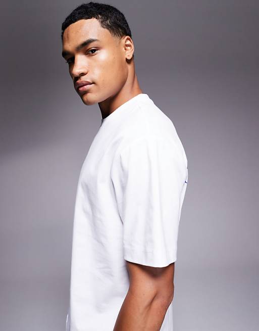 DESIGN Relaxed Fit T-shirt With Souvenir Print In White