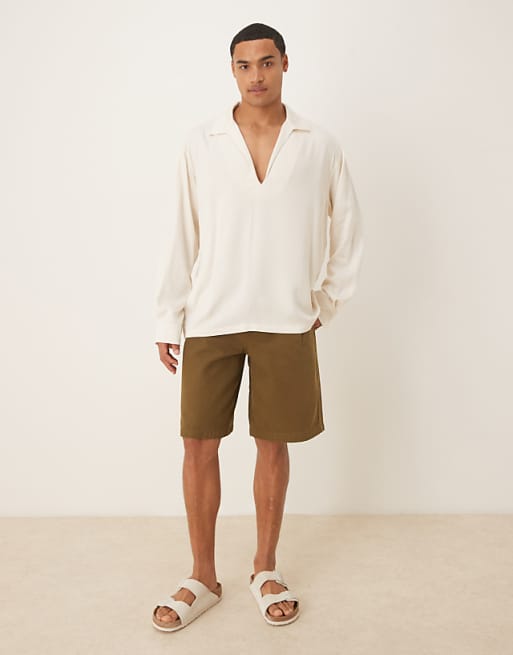 DESIGN Relaxed Overhead Shirt In White