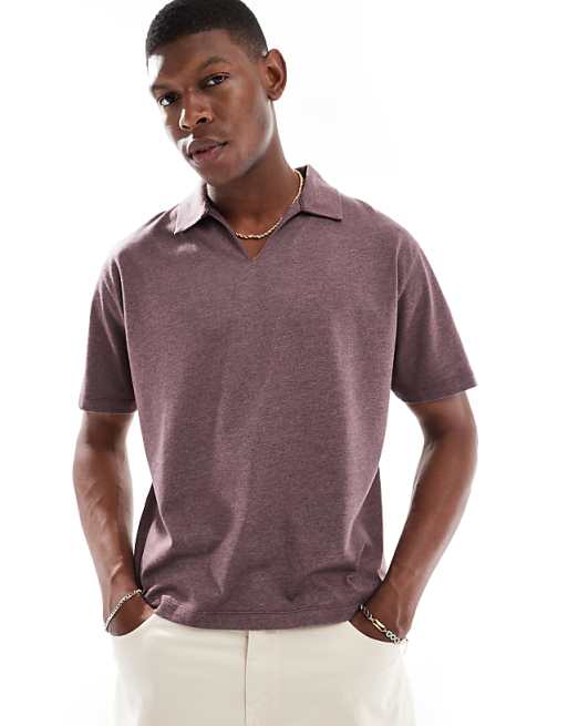DESIGN relaxed polo in brown
