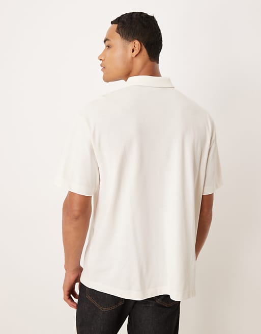 DESIGN Relaxed Polo In Cream Pique