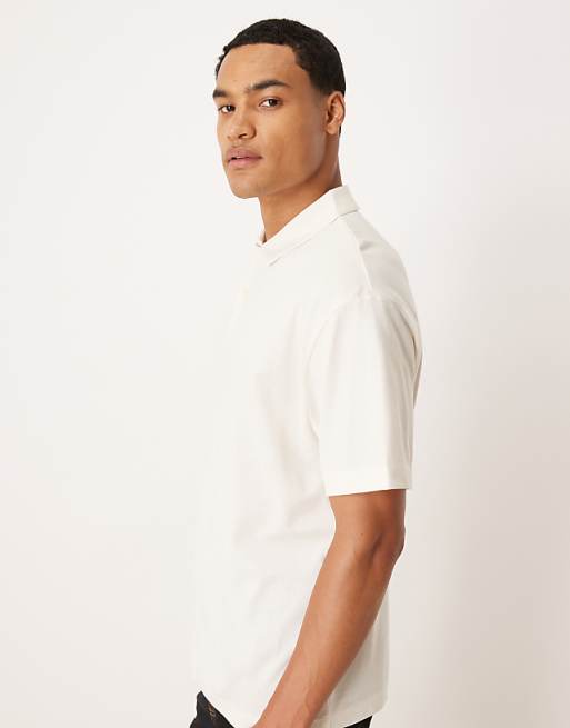 DESIGN Relaxed Polo In Cream Pique