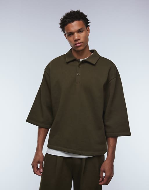DESIGN relaxed polo in khaki
