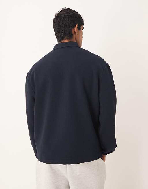 DESIGN Relaxed Quarter-zip Sweatshirt In Navy