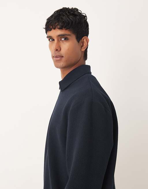 DESIGN Relaxed Quarter-zip Sweatshirt In Navy