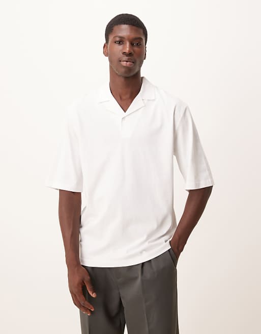 DESIGN relaxed revere polo in white
