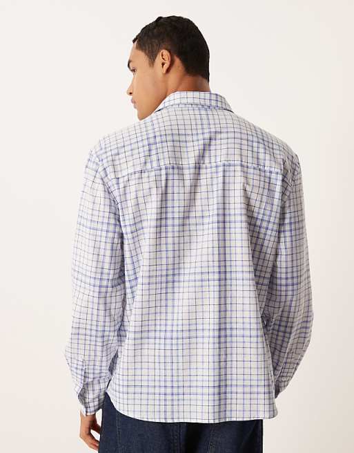 DESIGN Relaxed Shirt In Blue Check