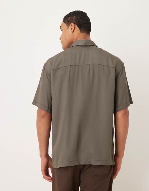 DESIGN Relaxed Shirt In Brown