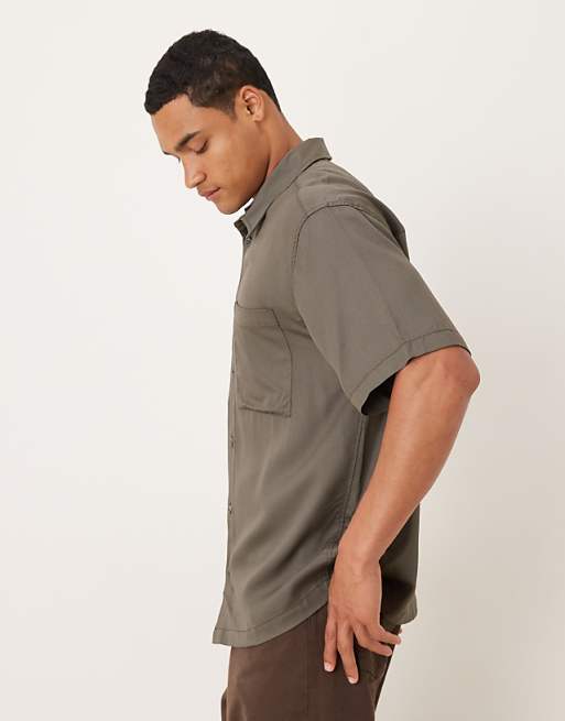 DESIGN Relaxed Shirt In Brown