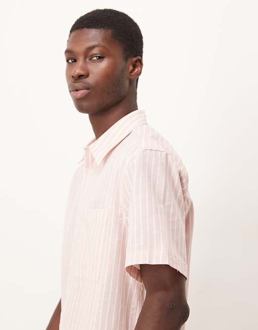 DESIGN Relaxed Shirt In Pink Stripe