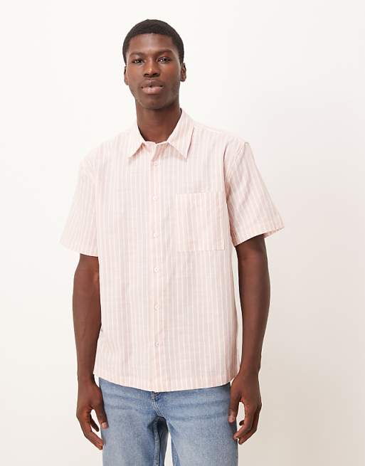 DESIGN relaxed shirt in pink stripe