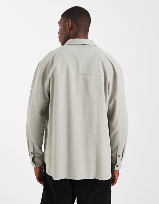DESIGN Relaxed Shirt In Sage Green